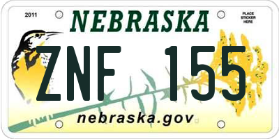 NE license plate ZNF155