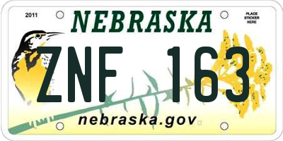 NE license plate ZNF163