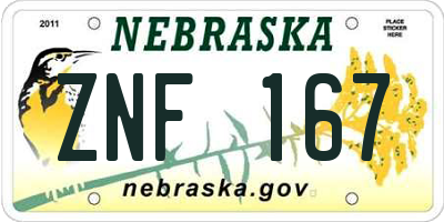NE license plate ZNF167