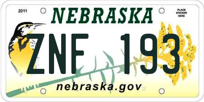 NE license plate ZNF193