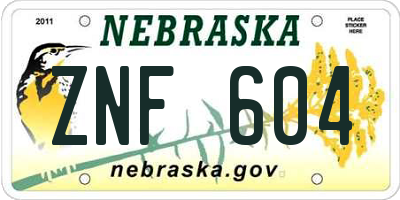 NE license plate ZNF604