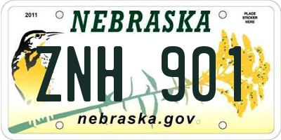 NE license plate ZNH901