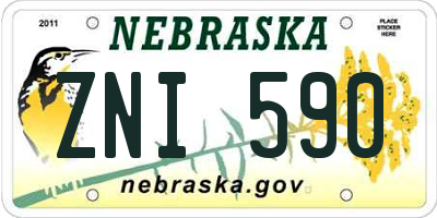 NE license plate ZNI590