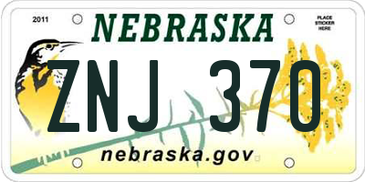 NE license plate ZNJ370