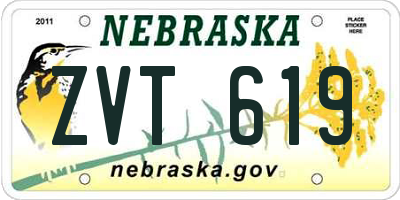 NE license plate ZVT619