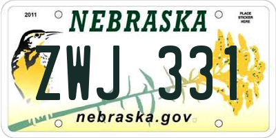 NE license plate ZWJ331