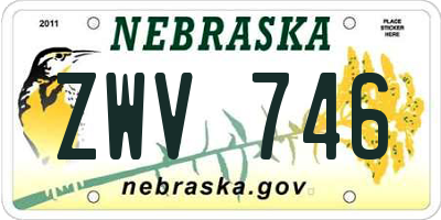 NE license plate ZWV746