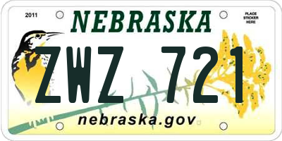 NE license plate ZWZ721
