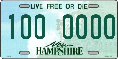 NH license plate 1000000