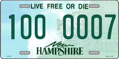 NH license plate 1000007