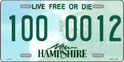 NH license plate 1000012