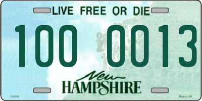 NH license plate 1000013