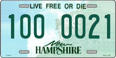 NH license plate 1000021