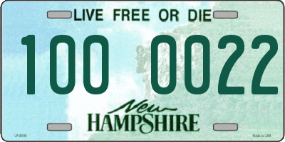 NH license plate 1000022