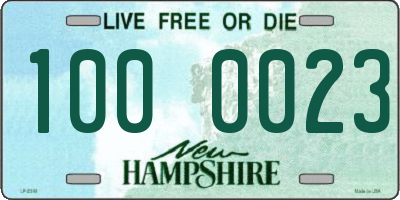 NH license plate 1000023