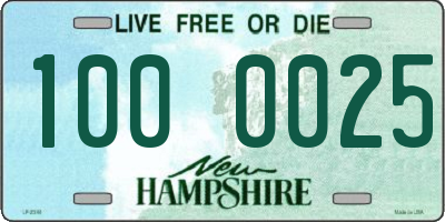 NH license plate 1000025