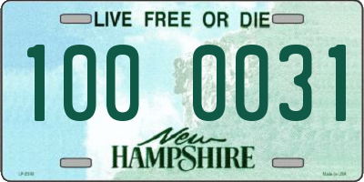 NH license plate 1000031