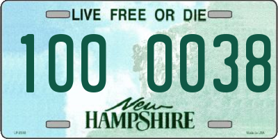 NH license plate 1000038