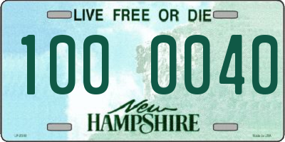 NH license plate 1000040