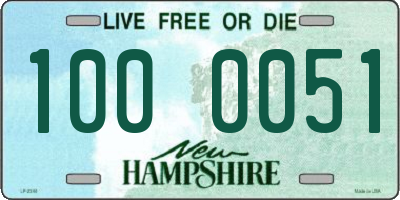 NH license plate 1000051