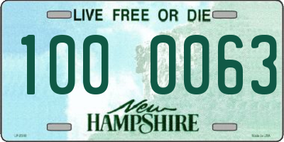 NH license plate 1000063