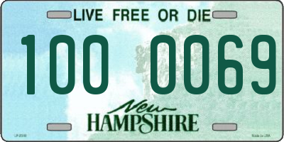 NH license plate 1000069