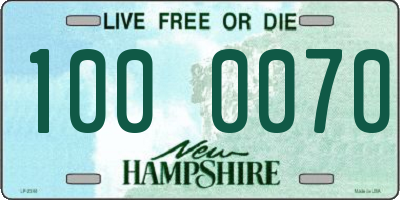 NH license plate 1000070