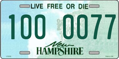 NH license plate 1000077