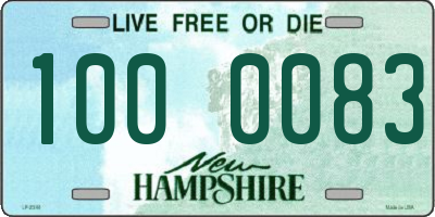 NH license plate 1000083