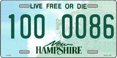 NH license plate 1000086