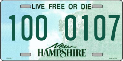 NH license plate 1000107