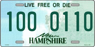 NH license plate 1000110