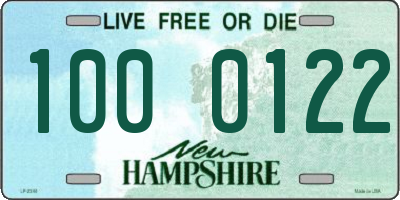 NH license plate 1000122