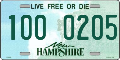 NH license plate 1000205