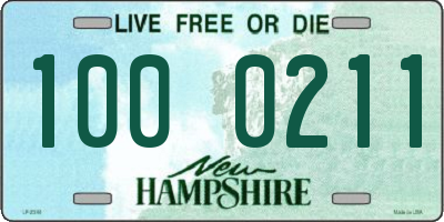 NH license plate 1000211