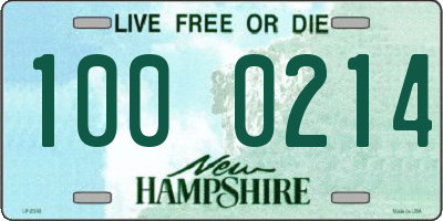 NH license plate 1000214