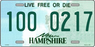 NH license plate 1000217