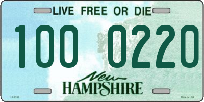 NH license plate 1000220