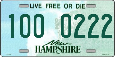 NH license plate 1000222