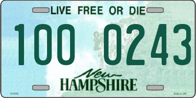 NH license plate 1000243