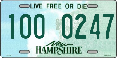 NH license plate 1000247