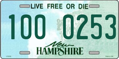 NH license plate 1000253