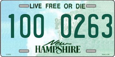 NH license plate 1000263