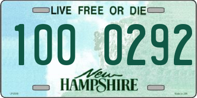 NH license plate 1000292