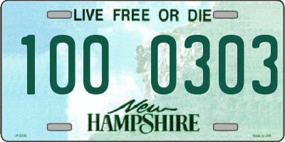 NH license plate 1000303