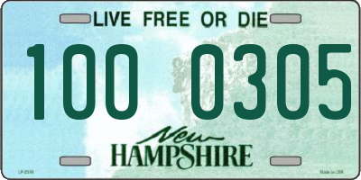 NH license plate 1000305