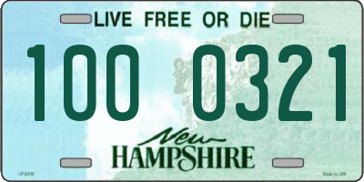 NH license plate 1000321