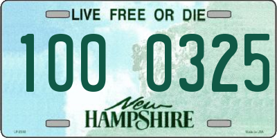 NH license plate 1000325