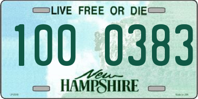 NH license plate 1000383