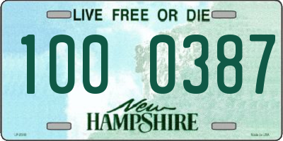 NH license plate 1000387